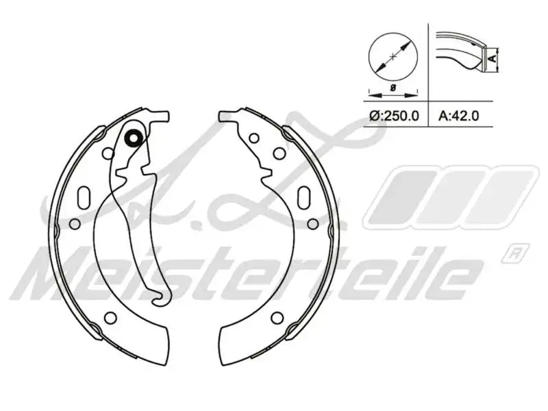 Brake Shoe Set (AZMT-44-026-1281)