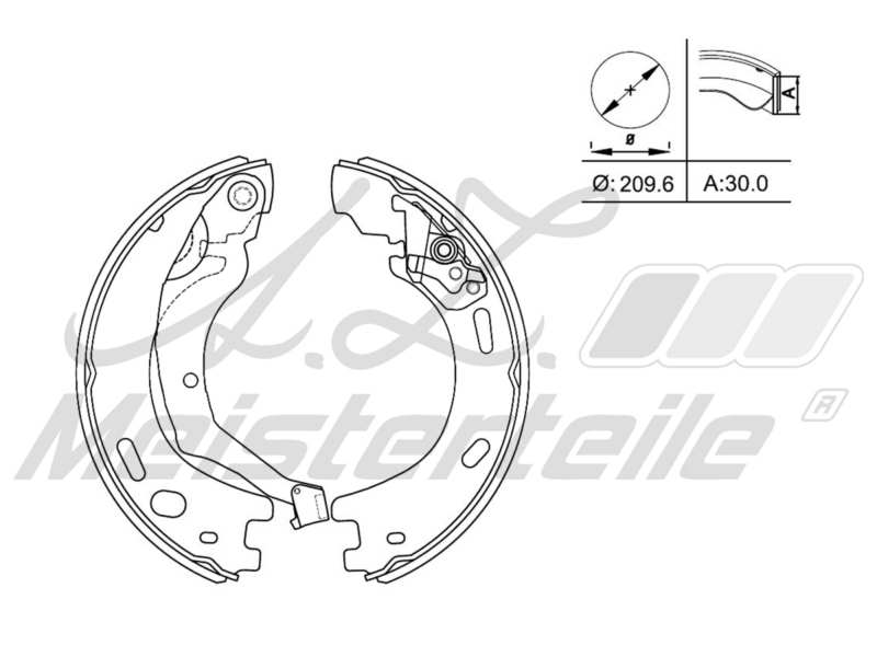 Brake Shoe Set (AZMT-44-026-1224)