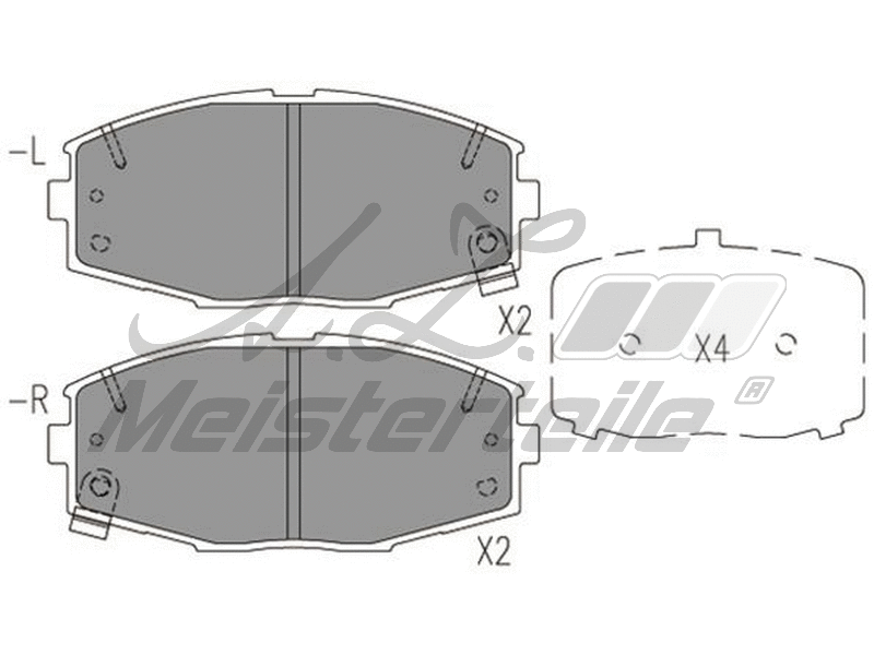 Brake Pad Set, disc brake (AZMT-44-022-2405)