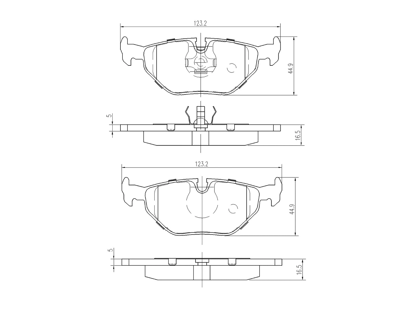 Brake Pad Set, disc brake (AZMT-44-022-1366)