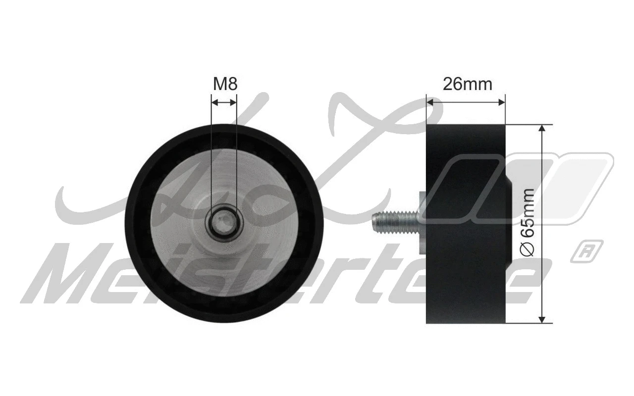 Deflection/Guide Pulley, V-ribbed belt