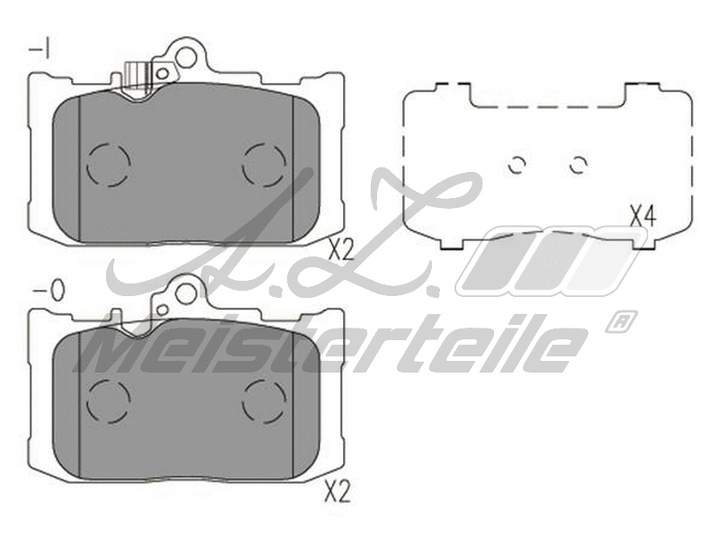 Brake Pad Set, disc brake (AZMT-44-022-2039)