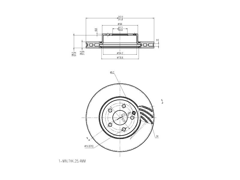Brake Disc (AZMT-44-024-1160)