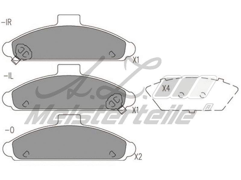 Brake Pad Set, disc brake (AZMT-44-022-2136)