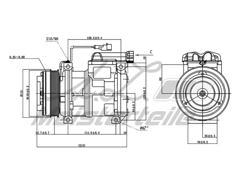 Compressor, air conditioning (AZMT-45-041-1116)