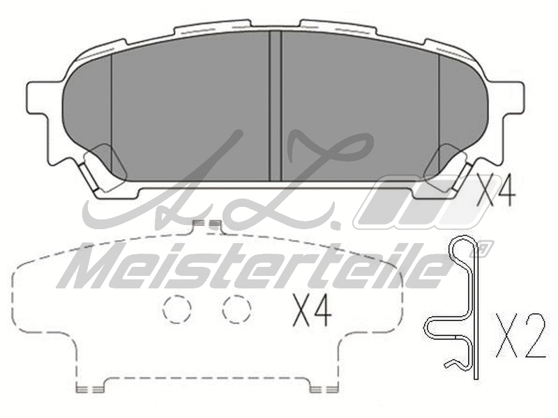 Brake Pad Set, disc brake (AZMT-44-022-1691)