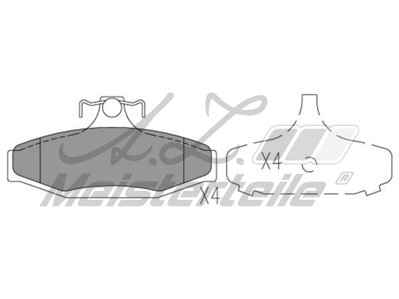 Brake Pad Set, disc brake (AZMT-44-022-2495)