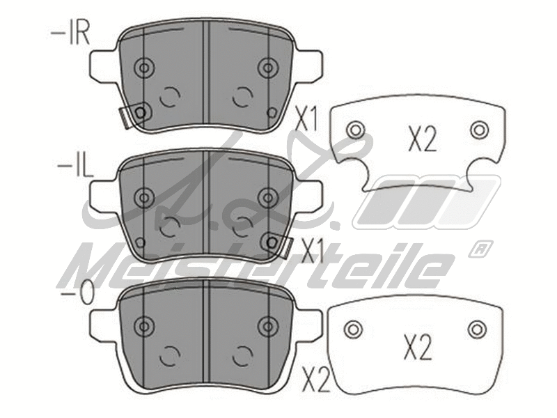 Brake Pad Set, disc brake (AZMT-44-022-1938)