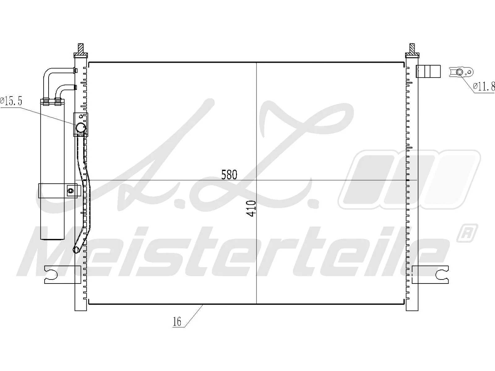 Condenser, air conditioning (AZMT-45-030-1293)