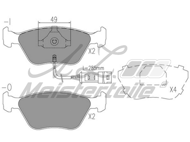 Brake Pad Set, disc brake (AZMT-44-022-2145)