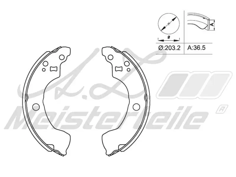 Brake Shoe Set (AZMT-44-026-1271)