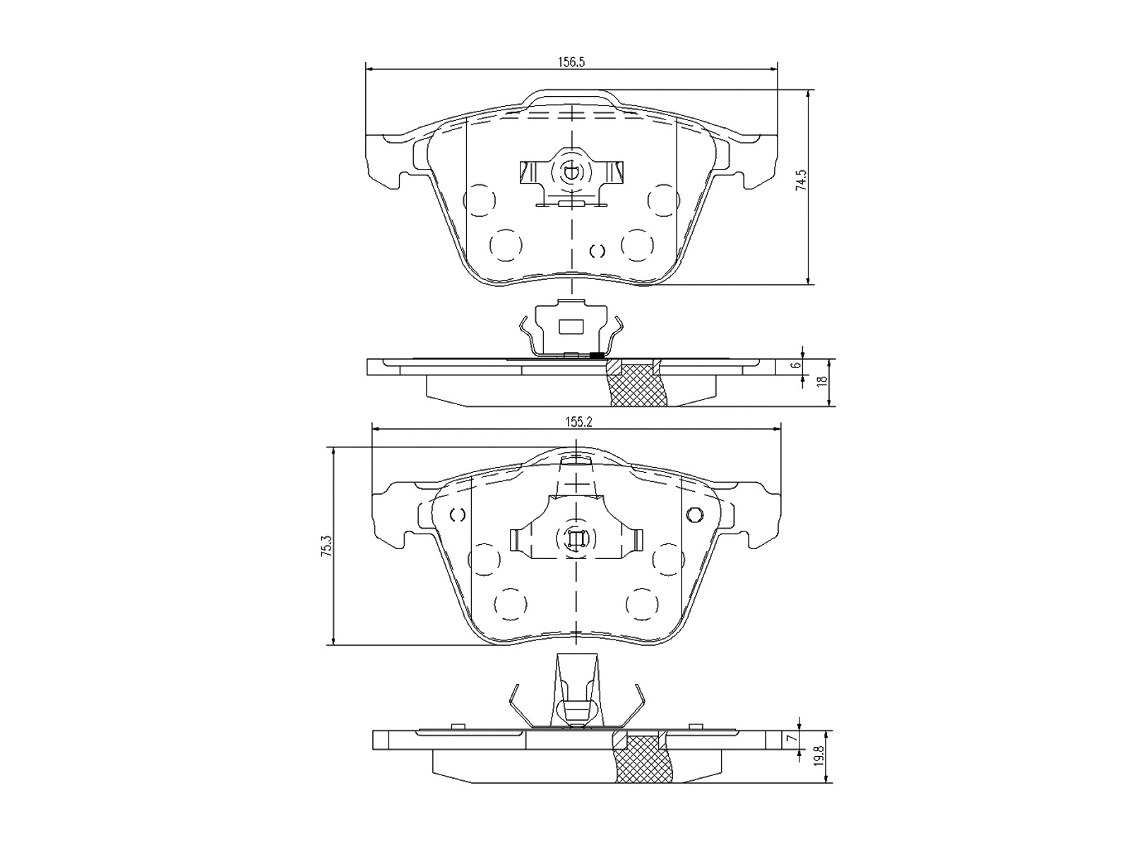 Brake Pad Set, disc brake (AZMT-44-022-1177)