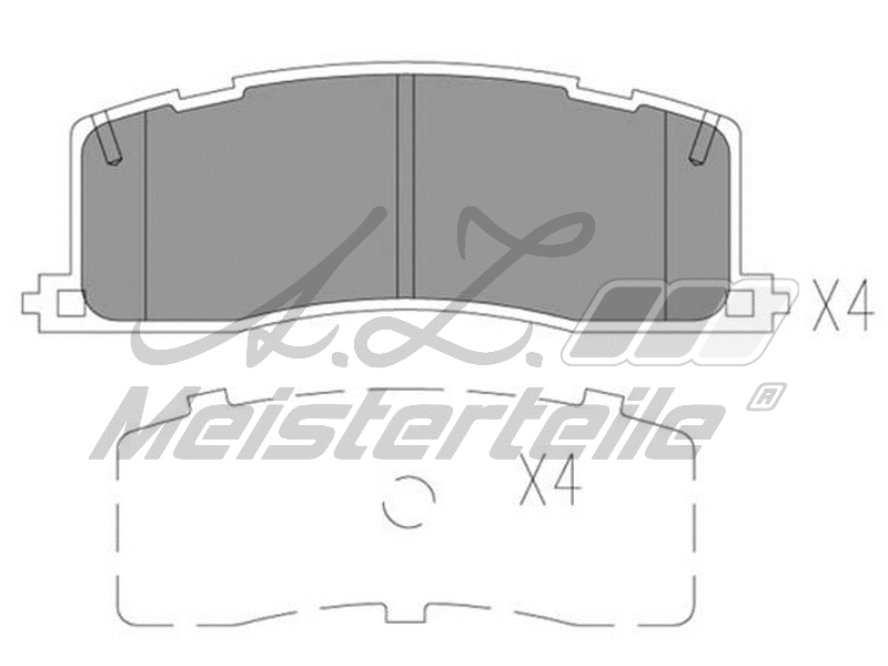 Brake Pad Set, disc brake (AZMT-44-022-1858)