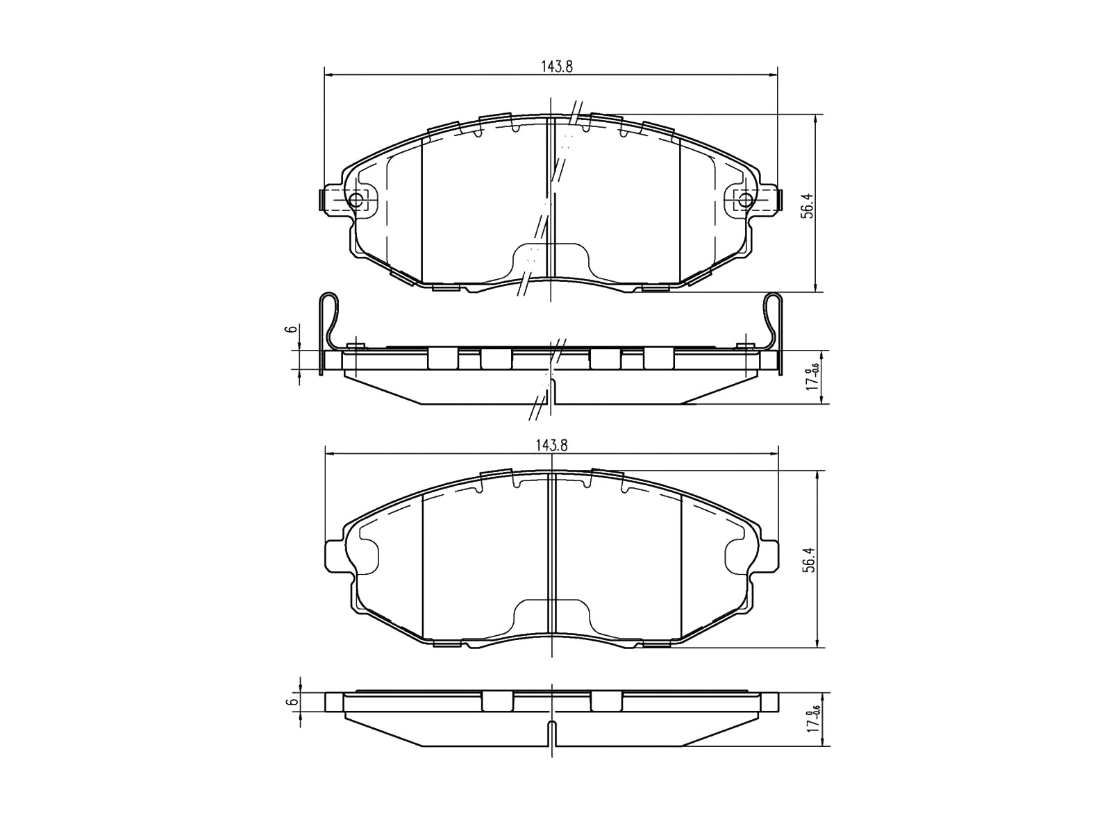 Brake Pad Set, disc brake (AZMT-44-022-1348)