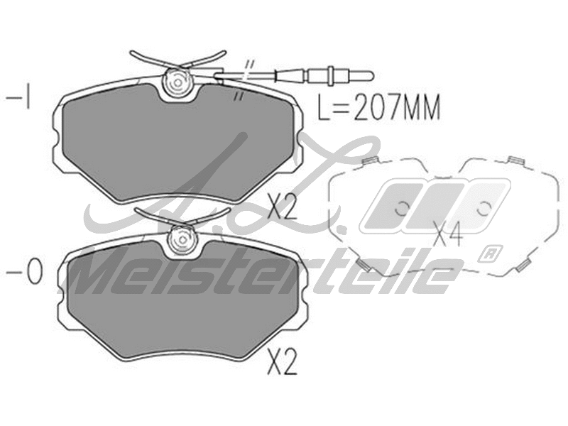 Brake Pad Set, disc brake (AZMT-44-022-2125)