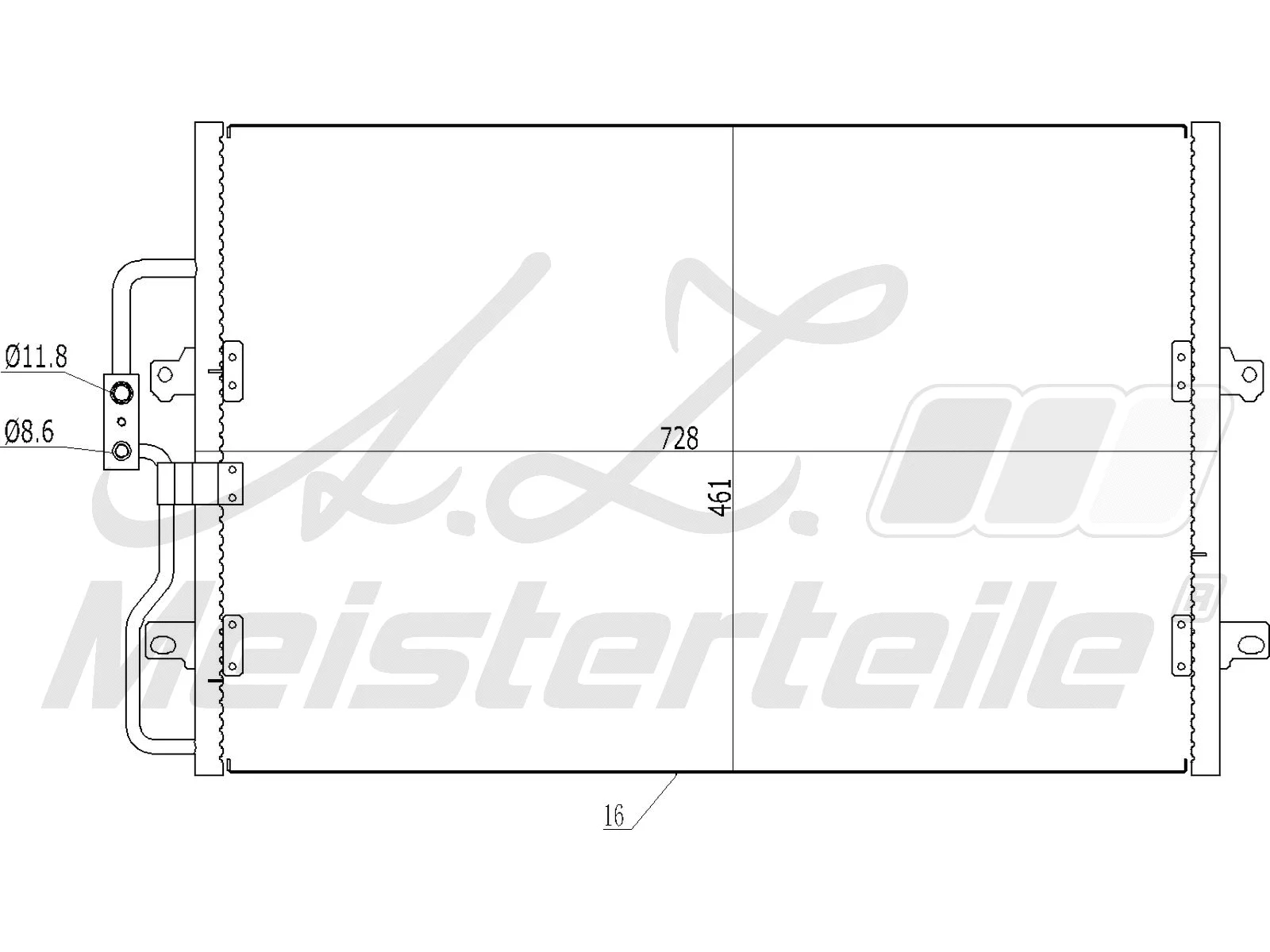 Condenser, air conditioning (AZMT-45-030-1291)