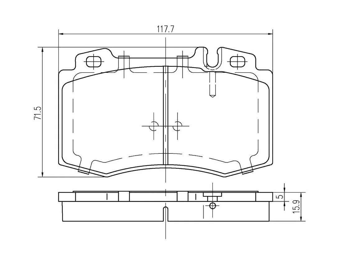 Brake Pad Set, disc brake (AZMT-44-022-1097)