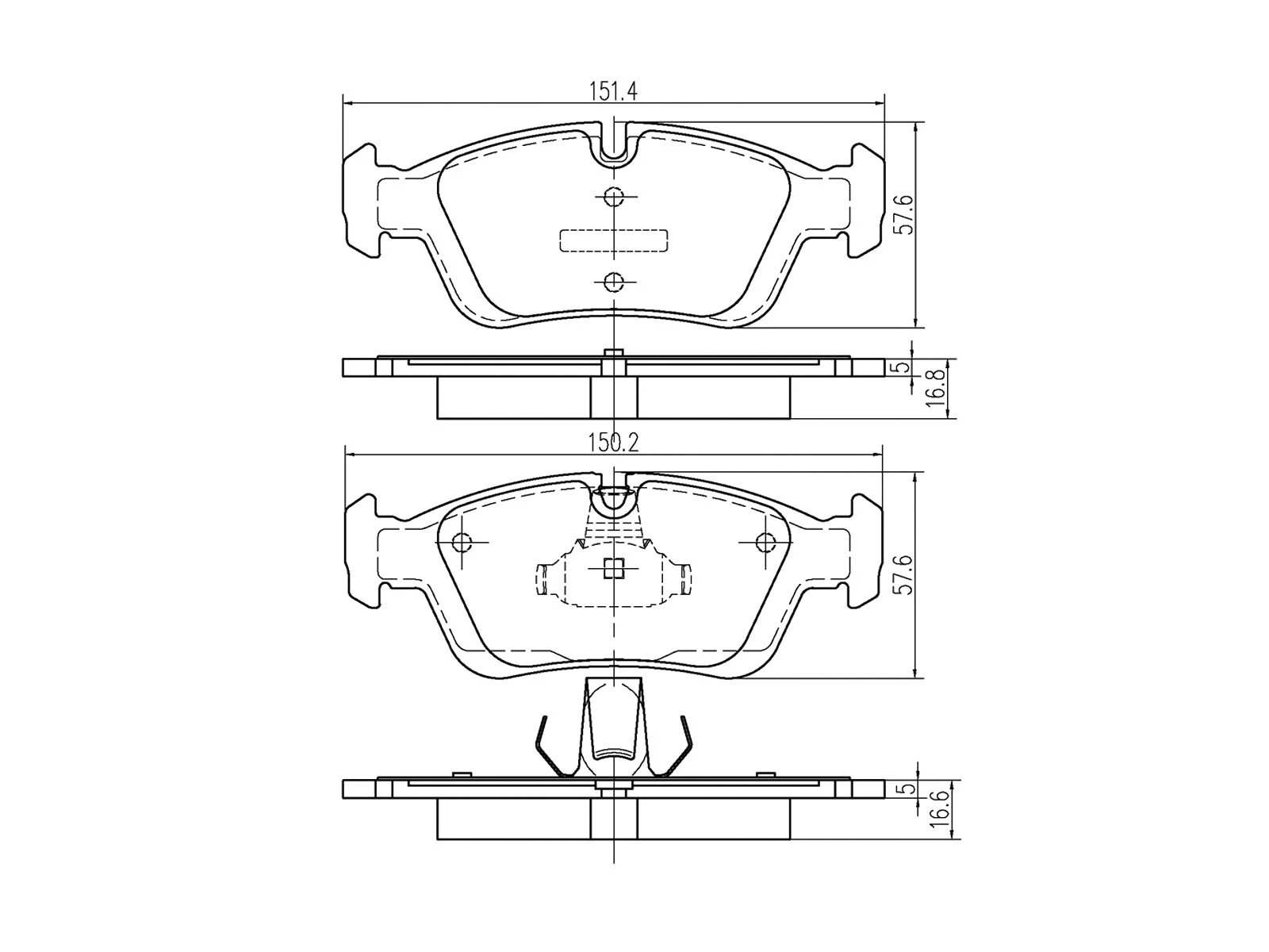 Brake Pad Set, disc brake (AZMT-44-022-1052)
