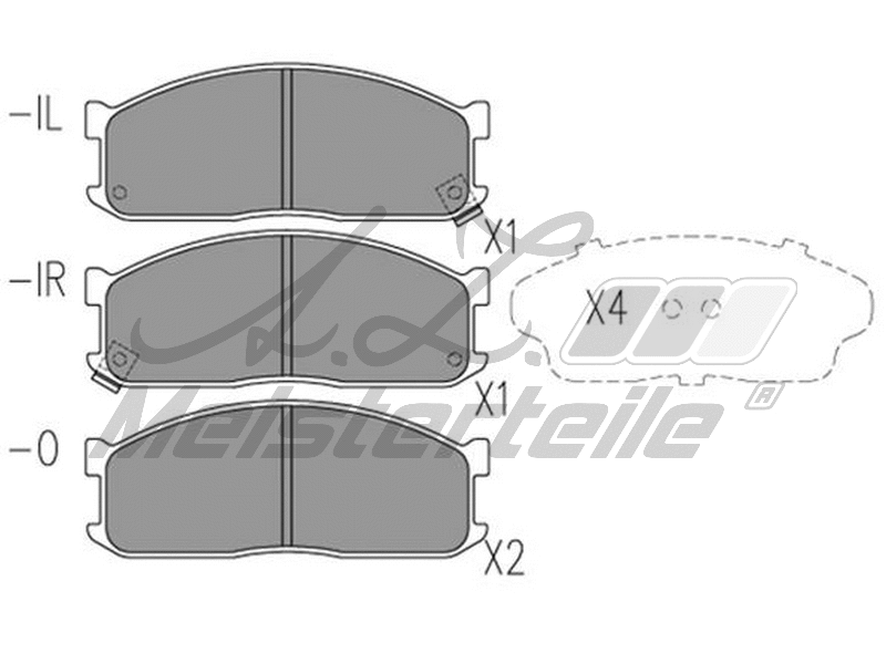Brake Pad Set, disc brake (AZMT-44-022-1560)