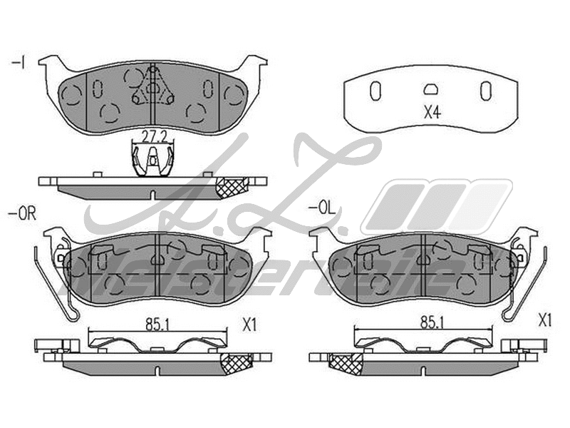 Brake Pad Set, disc brake (AZMT-44-022-1656)
