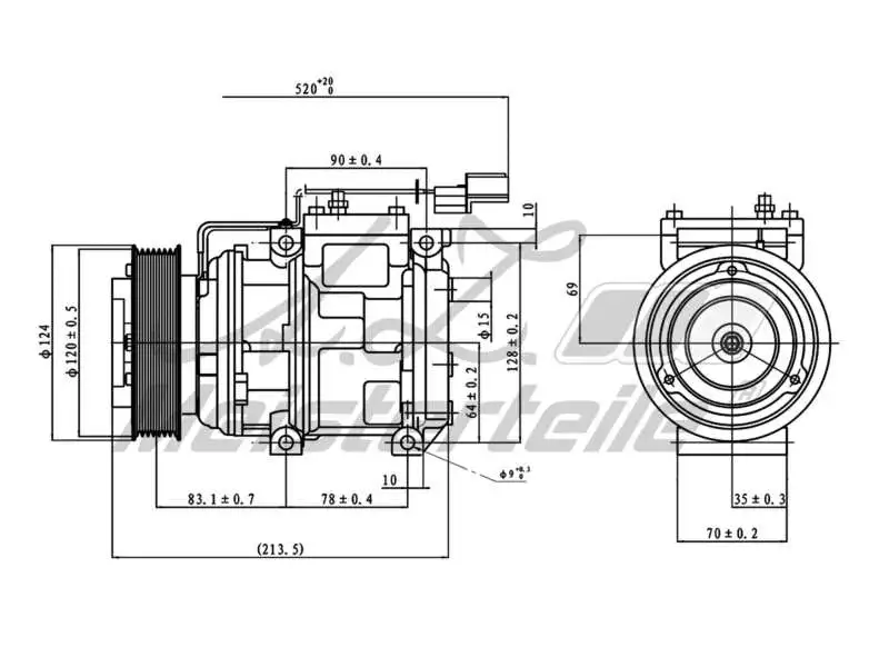 Compressor, air conditioning (AZMT-45-041-1064)