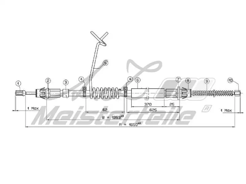 Cable Pull, parking brake (AZMT-44-031-1486)