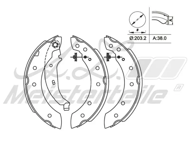 Brake Shoe Set (AZMT-44-026-1000)