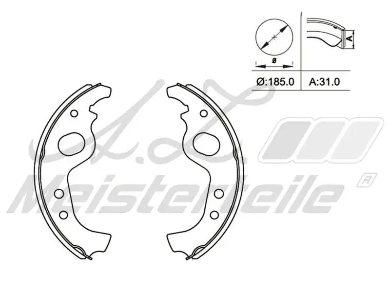 Brake Shoe Set (AZMT-44-026-1360)