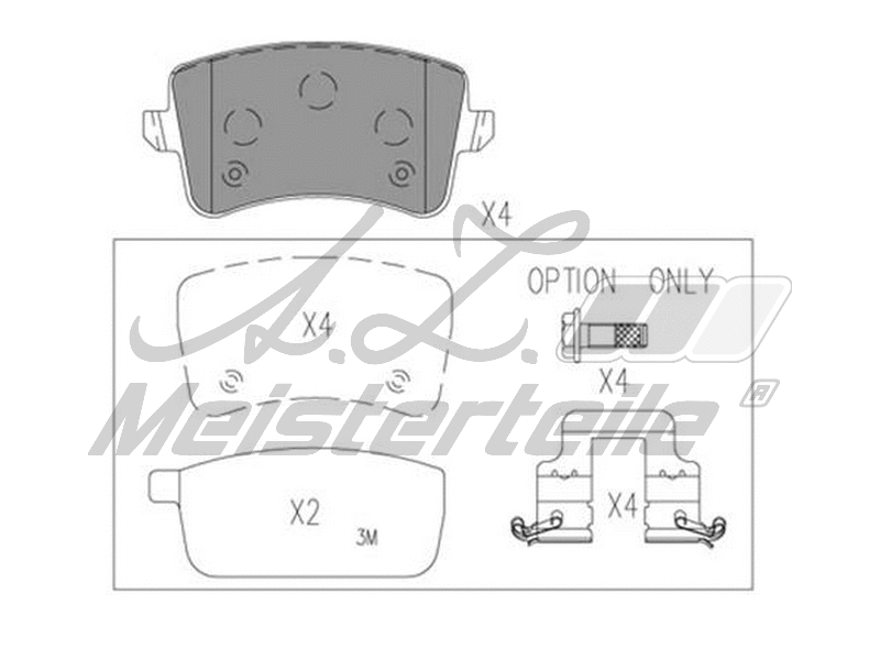 Brake Pad Set, disc brake (AZMT-44-022-2002)