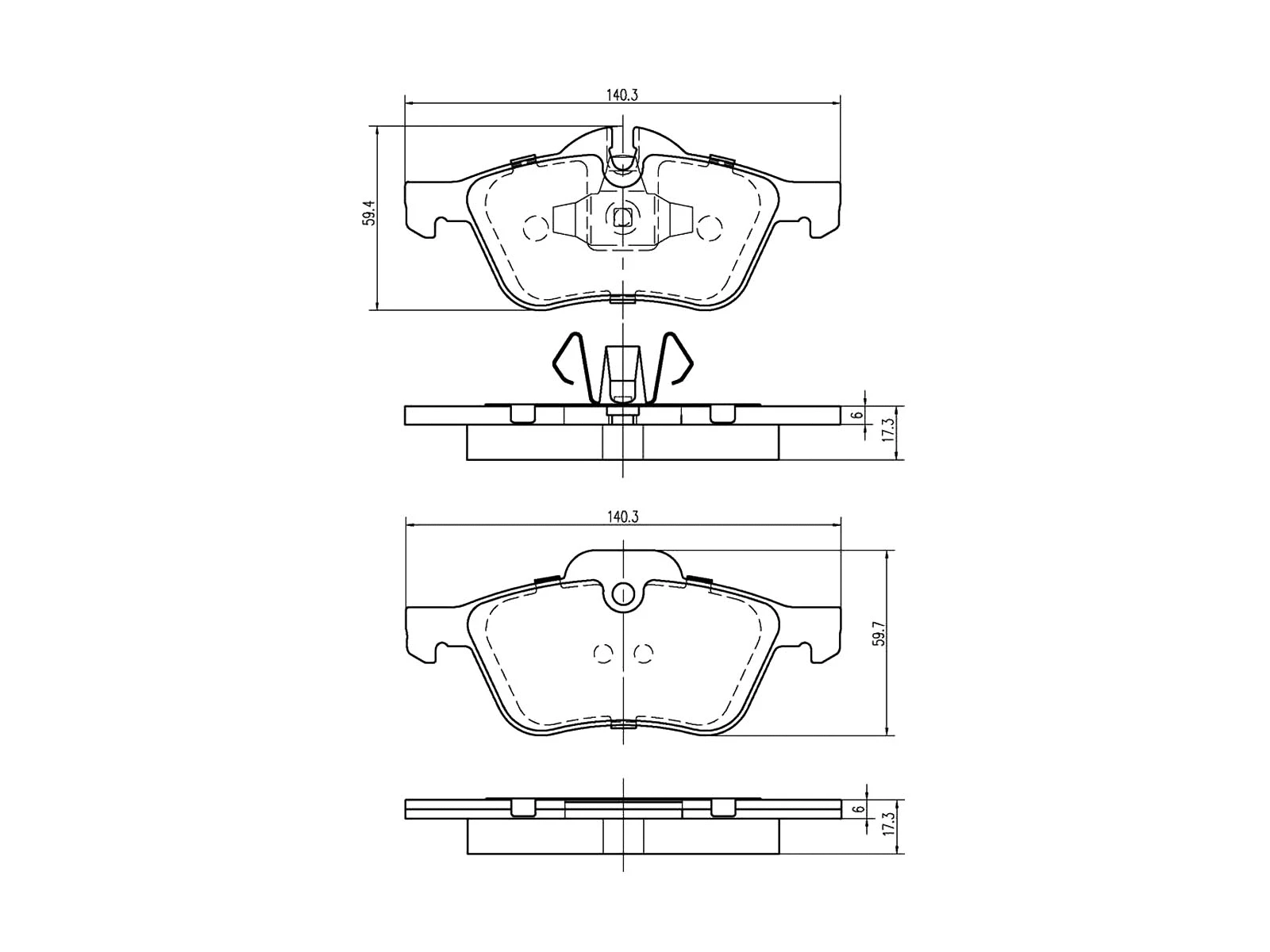 Brake Pad Set, disc brake (AZMT-44-022-1125)