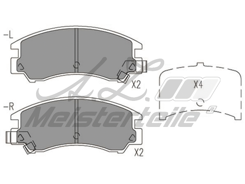 Brake Pad Set, disc brake (AZMT-44-022-2322)