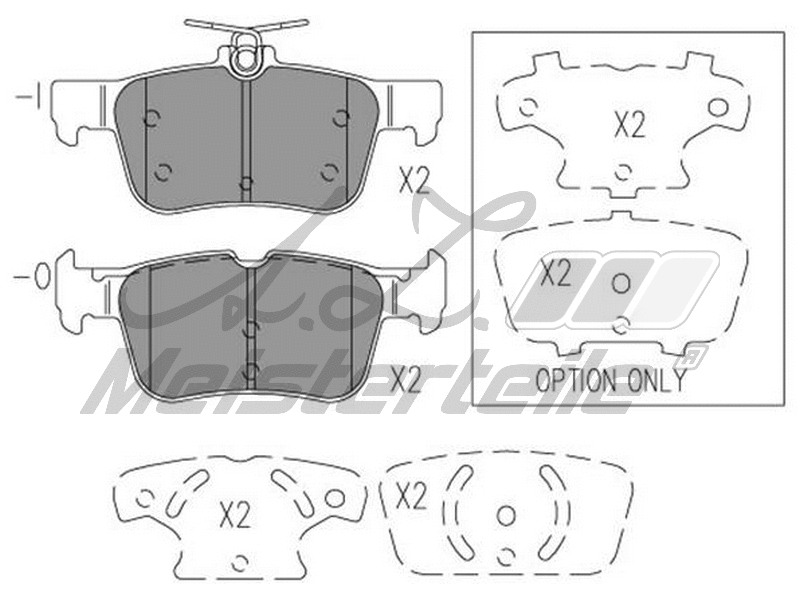 Brake Pad Set, disc brake (AZMT-44-022-2016)