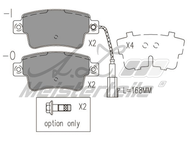Brake Pad Set, disc brake (AZMT-44-022-2224)