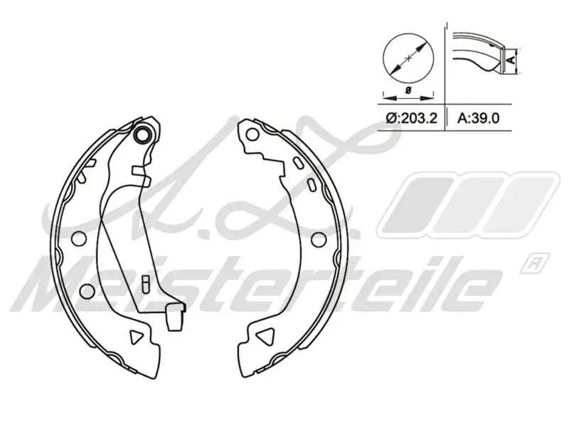 Brake Shoe Set (AZMT-44-026-1346)