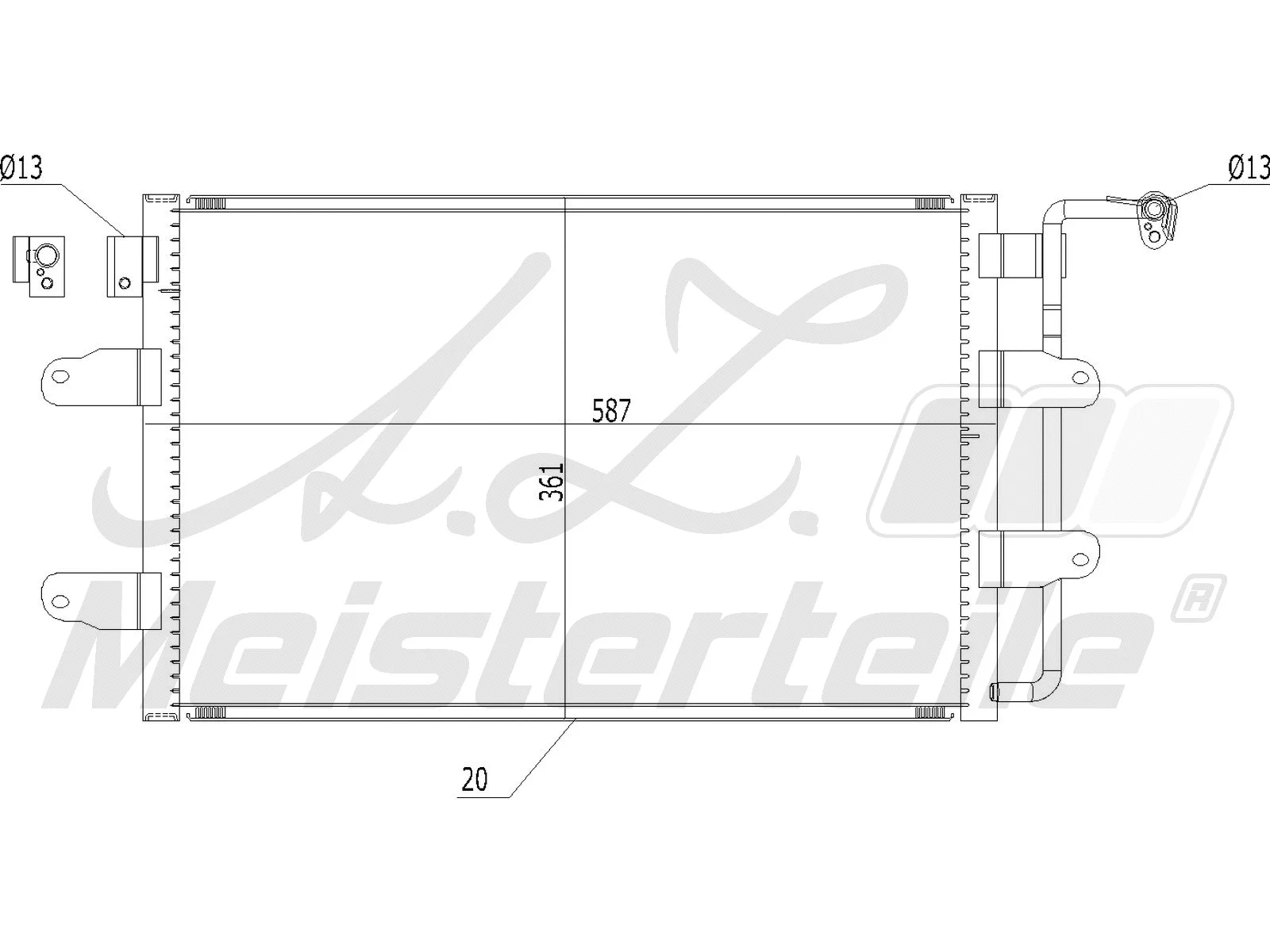 Condenser, air conditioning (AZMT-45-030-1497)