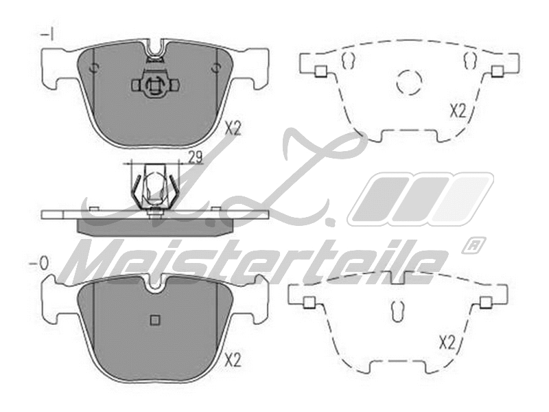 Brake Pad Set, disc brake (AZMT-44-022-2228)