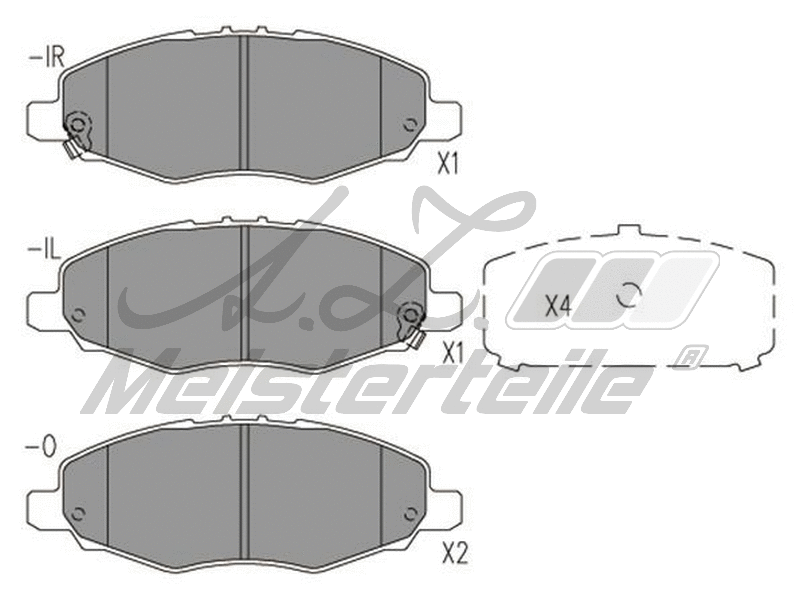 Brake Pad Set, disc brake (AZMT-44-022-1801)