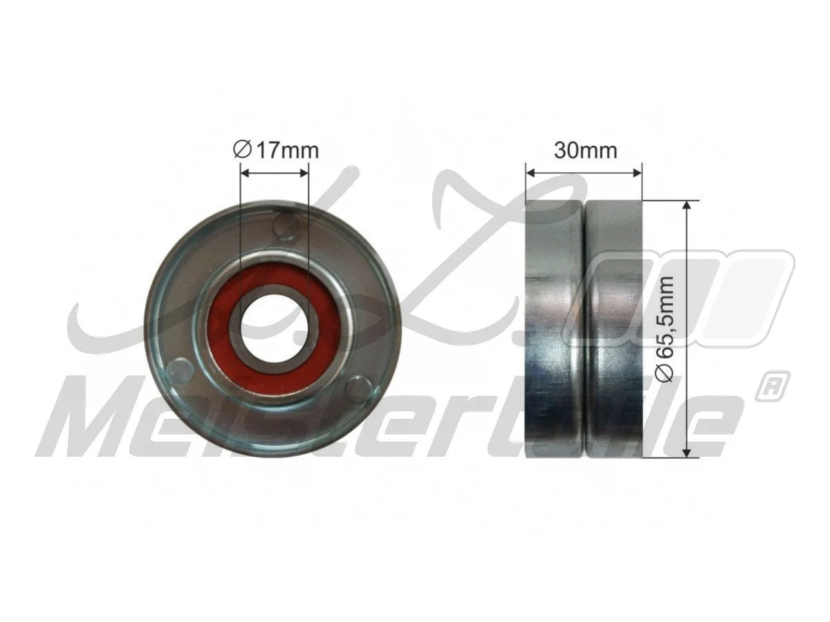 Deflection/Guide Pulley, V-ribbed belt