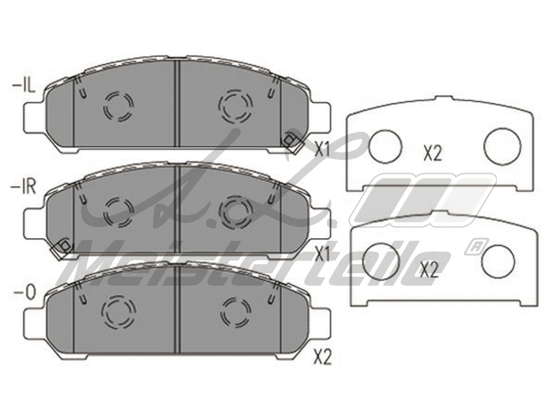 Brake Pad Set, disc brake (AZMT-44-022-2528)