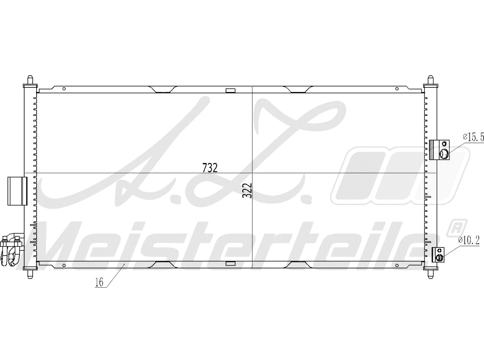 Condenser, air conditioning (AZMT-45-030-1015)