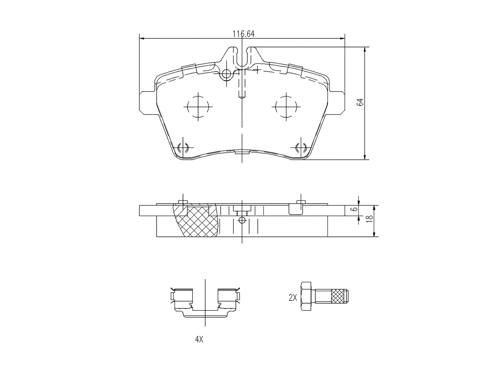 Brake Pad Set, disc brake (AZMT-44-022-1209)