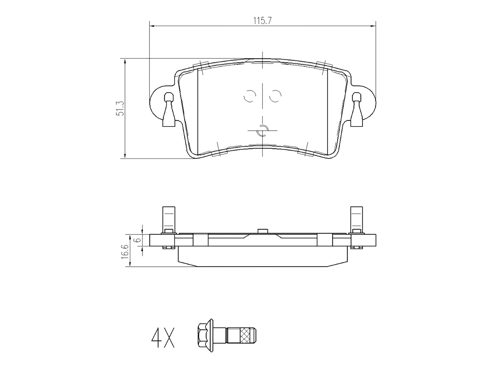 Brake Pad Set, disc brake (AZMT-44-022-1447)