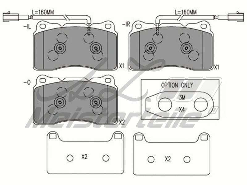Brake Pad Set, disc brake (AZMT-44-022-2227)