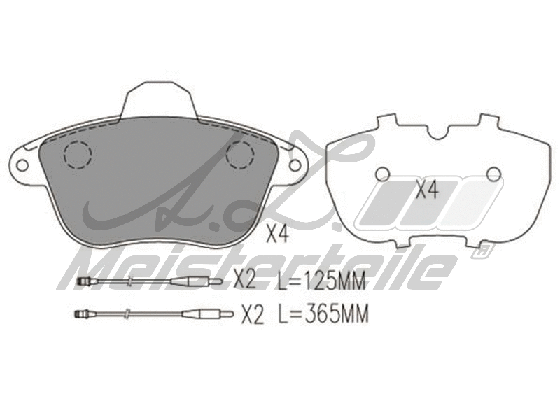 Brake Pad Set, disc brake (AZMT-44-022-1793)