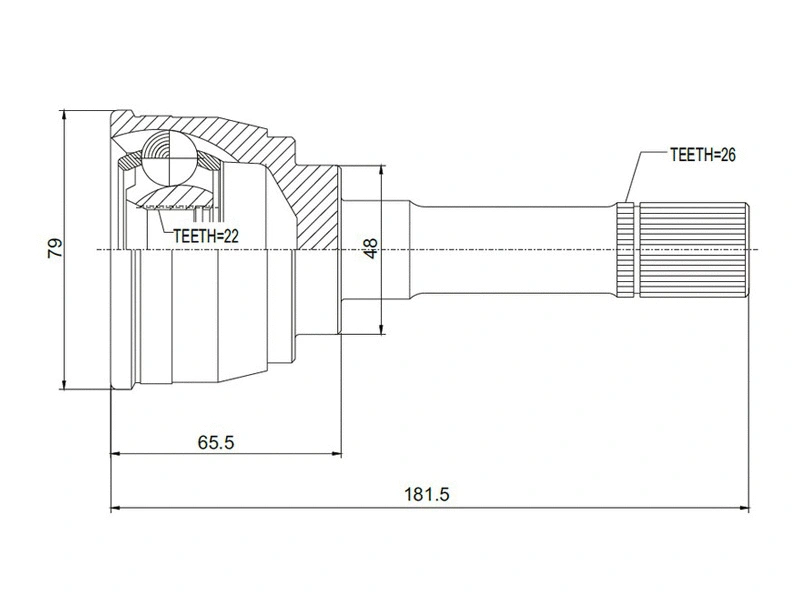 Joint Kit, drive shaft (AZMT-43-030-1061)