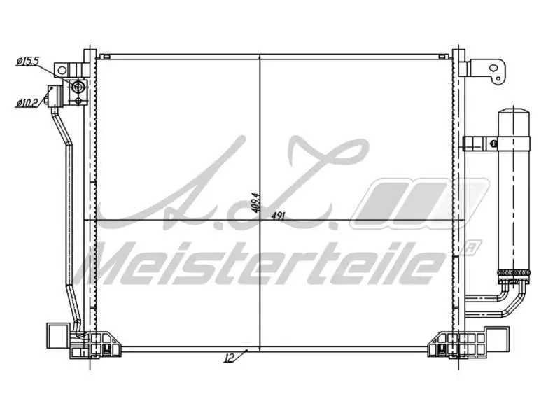 Condenser, air conditioning (AZMT-45-030-1684)