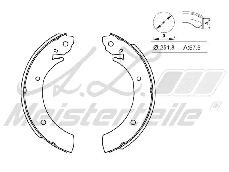 Brake Shoe Set (AZMT-44-026-1099)