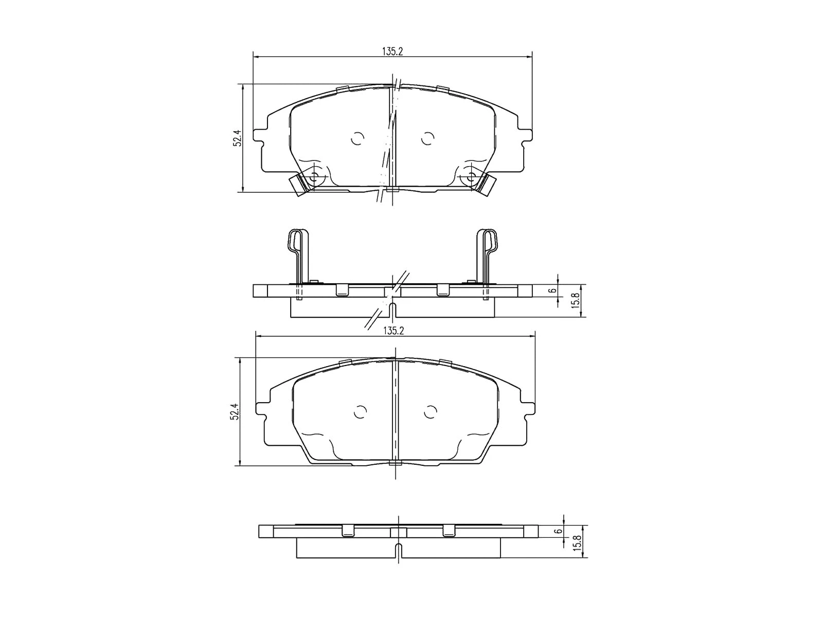 Brake Pad Set, disc brake (AZMT-44-022-1103)