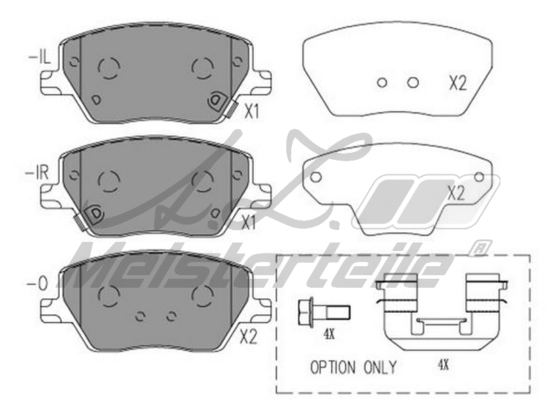 Brake Pad Set, disc brake (AZMT-44-022-2026)