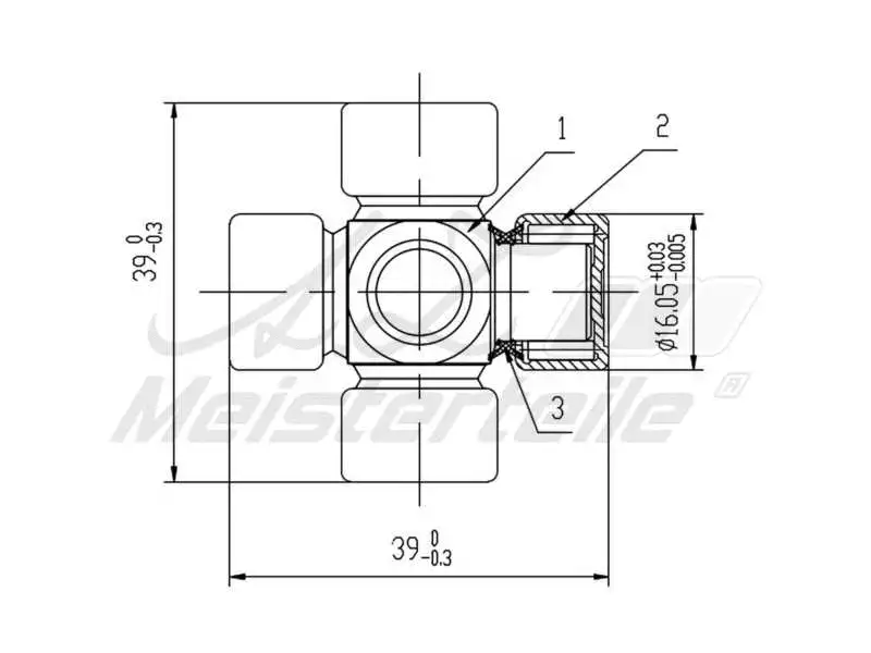 Joint, propshaft (AZMT-42-041-1062)